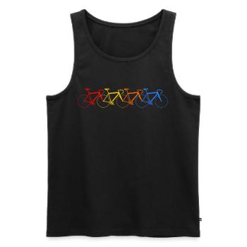 4 Bunte Bikes Fahhräder Fahrrad Rad Rennrad Radeln - Männer Premium Bio Tank Top - Schwarz - Vorne - AI Model Male 178 light (178cm)