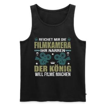 Filmdrehen Film Crew Filmemacher - Männer Premium Bio Tank Top - Schwarz - Vorne - Michal (187cm)