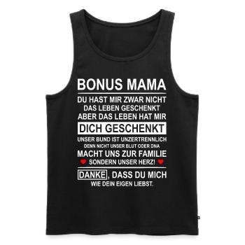 Bonus Mama Stiefmutter Ersatzmutter Geschenk - Männer Premium Bio Tank Top - Schwarz - Vorne - Michal (187cm)