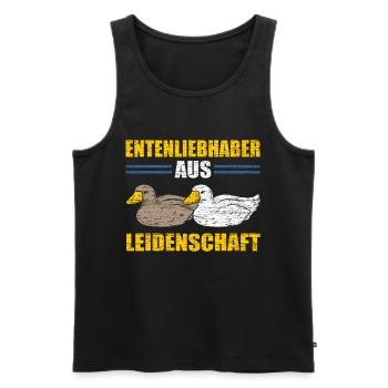 Entenliebhaber Enten - Männer Premium Bio Tank Top - Schwarz - Vorne - Michal (187cm)
