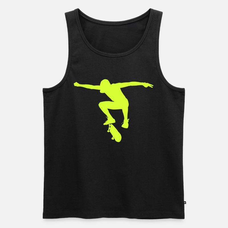 Skateboarder - Männer Premium Bio Tank Top - Schwarz