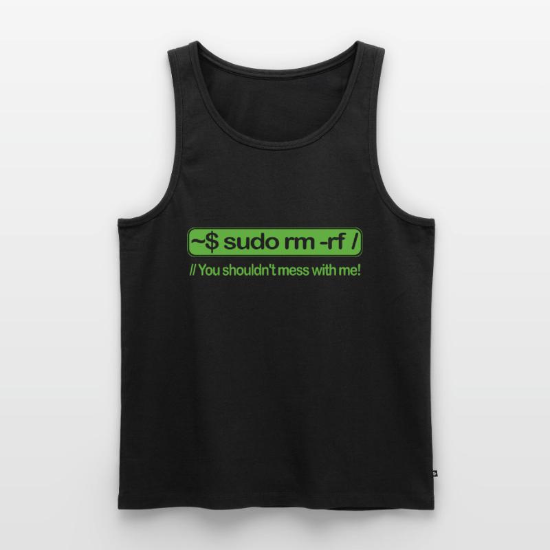 sudo rm -rf Linux Programmierer Unix Code Root Männer Premium Bio Tank Top
