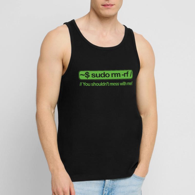sudo rm -rf Linux programmer Unix Code Root Men's Premium Organic Tank Top