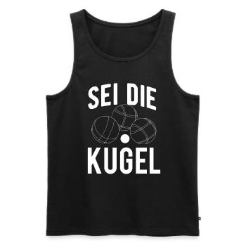 Boule Boccia Petanque - Männer Premium Bio Tank Top - Schwarz - Vorne - Michal (187cm)