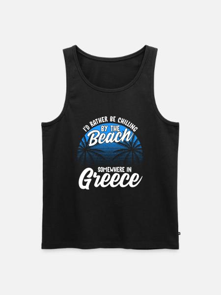 Greece - Men's Premium Organic Tank Top - black