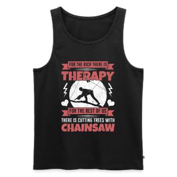 Holzfäller - Männer Premium Bio Tank Top - Schwarz - Vorne - Michal (187cm)