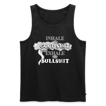 Vape, vaper, vaping - Men's Premium Organic Tank Top - black - Front - AI Model Male 178 light (178cm)