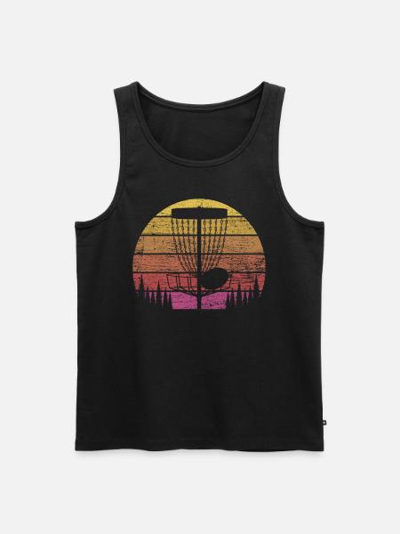 Disc golf rétro - Débardeur bio Premium Homme - noir