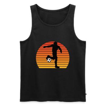 Fußballspieler - Männer Premium Bio Tank Top - Schwarz - Vorne - Michal (187cm)
