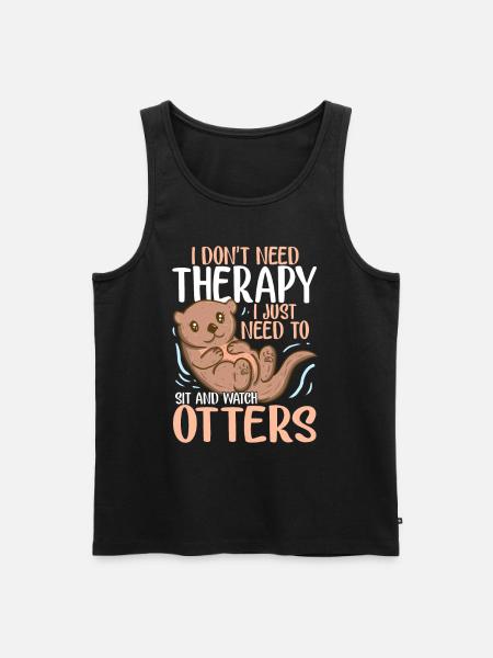 Otter animal - Men's Premium Organic Tank Top - black