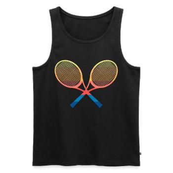 tennis - Débardeur bio Premium Homme - noir - Devant - Michal (187cm)