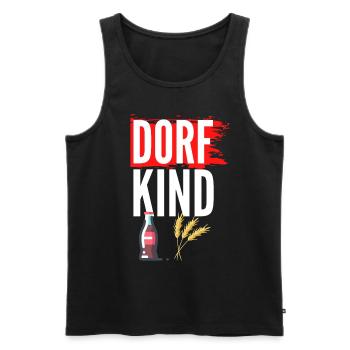 Dorfkind - Cola Korn - Männer Premium Bio Tank Top - Schwarz - Vorne - Michal (187cm)