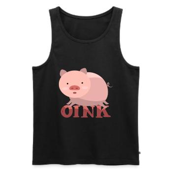 Schwein, Schwein Sau, Schwein Schweine - Männer Premium Bio Tank Top - Schwarz - Vorne - AI Model Male 178 light (178cm)
