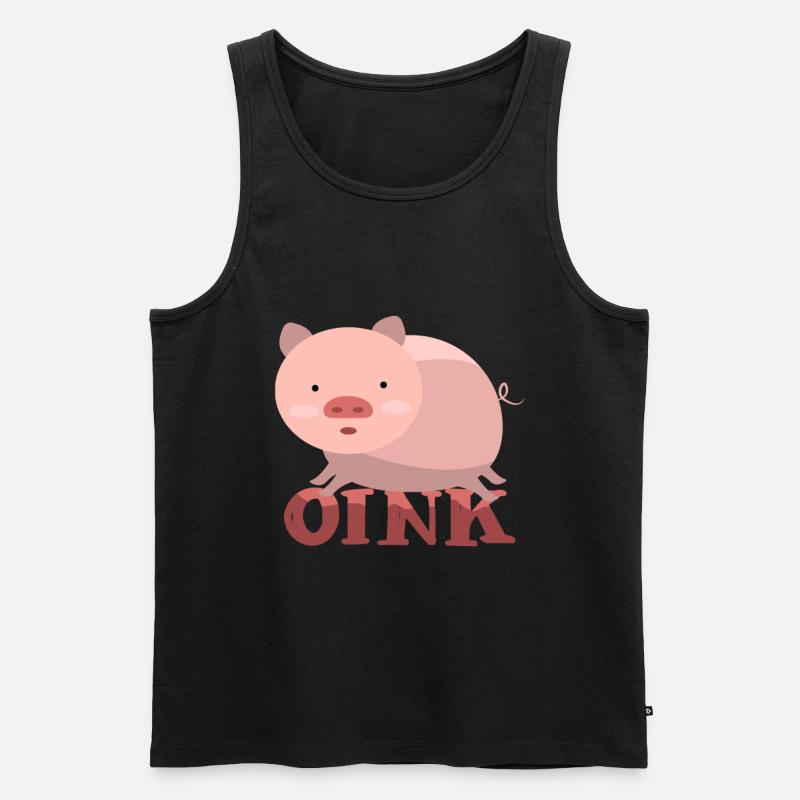 Schwein, Schwein Sau, Schwein Schweine - Männer Premium Bio Tank Top - Schwarz