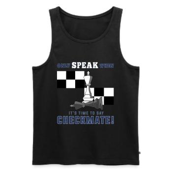 Chess, chess checkmate, chess pawns - Men's Premium Organic Tank Top - black - Front - AI Model Male 178 light (178cm)