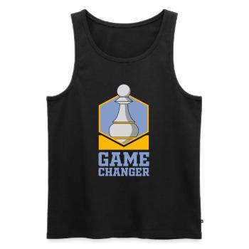 Chess, Chess Chess, Chess Checkmate - Men's Premium Organic Tank Top - black - Front - AI Model Male 178 light (178cm)