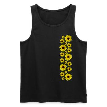 Sunflowers, sunflowers, flowers, flowers, floral - Men's Premium Organic Tank Top - black - Front - Michal (187cm)