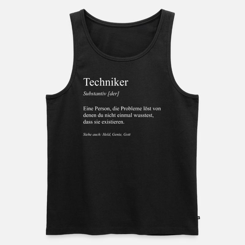 Staatlich geprüfter Techniker Meister Geschenk - Männer Premium Bio Tank Top - Schwarz