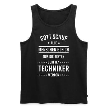 Staatlich geprüfter Techniker Meister Geschenk - Männer Premium Bio Tank Top - Schwarz - Vorne - AI Model Male 178 light (178cm)
