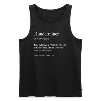 Hundetrainer Hundetrainerin Hundeschule Hunde - Männer Premium Bio Tank Top - Schwarz - Vorne - AI Model Male 178 light (178cm)
