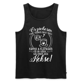 Erzieherinnen Lustiger Spruch Kekse Erzieherin - Männer Premium Bio Tank Top - Schwarz - Vorne - Michal (187cm)
