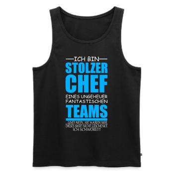 lustiges Chef Geschenk stolzer Chef Idee - Männer Premium Bio Tank Top - Schwarz - Vorne - Michal (187cm)