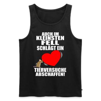 Tierversuche Abschaffen Im kleinsten Fell schlägt - Männer Premium Bio Tank Top - Schwarz - Vorne - Michal (187cm)