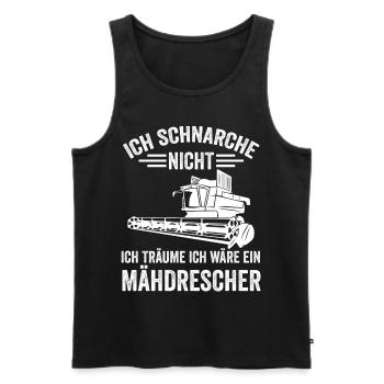Mähdrescher Acker Landwirt Bauer Traktor Agrar - Männer Premium Bio Tank Top - Schwarz - Vorne - Michal (187cm)