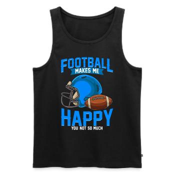 Football américain - Débardeur bio Premium Homme - noir - Devant - Michal (187cm)