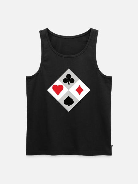 Card player - Men's Premium Organic Tank Top - black