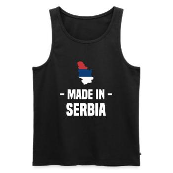 Serbia! - Men's Premium Organic Tank Top - charcoal grey - Front - Alexander (188cm)
