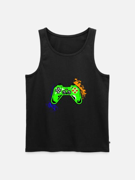 Nerd Gaming Controller - Männer Premium Bio Tank Top - Schwarz
