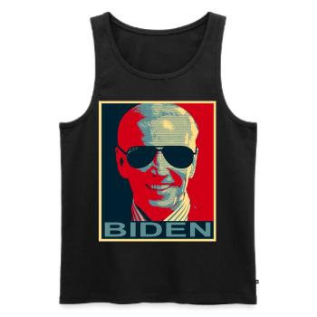 Biden, Biden 2020, Président de Biden, Anti  - Débardeur bio Premium Homme - noir - Devant - AI Model Male 178 light (178cm)