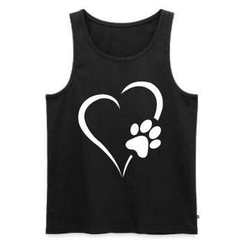 Cœur de chien pour tous ceux qui aiment les animaux comme moi. - Débardeur bio Premium Homme - noir - Devant - Michal (187cm)