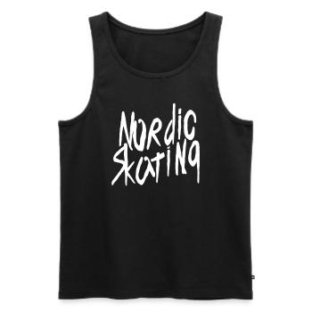 Patineur à roues alignées Nordic Skating Nordic Cross Skating - Débardeur bio Premium Homme - noir - Devant - Michal (187cm)