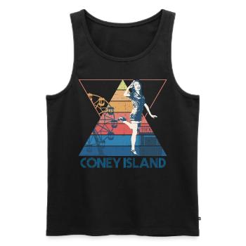 Coney Island 1951 - Männer Premium Bio Tank Top - Schwarz - Vorne - Michal (187cm)