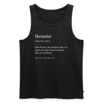 Bestatter Bestattung Beerdigung Friedhof Geschenk - Männer Premium Bio Tank Top - Schwarz - Vorne - AI Model Male 178 light (178cm)