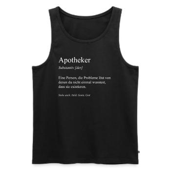Apotheker Apotheke Pharmazie Pharmazeut Geschenk - Männer Premium Bio Tank Top - Schwarz - Vorne - AI Model Male 178 light (178cm)