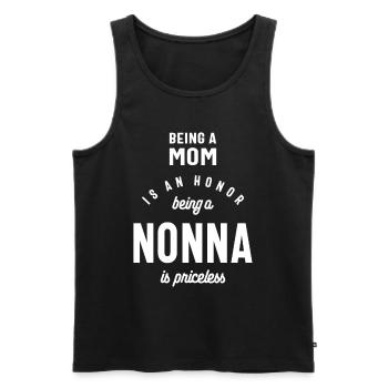 Les femmes étant une nonna est un cadeau inestimable - Débardeur bio Premium Homme - noir - Devant - AI Model Male 178 light (178cm)