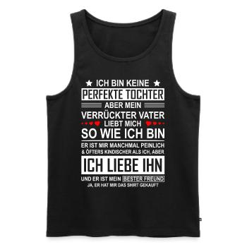 Vater Tochter Geschenk Papa Mädchen Geburtstag - Männer Premium Bio Tank Top - Schwarz - Vorne - AI Model Male 178 light (178cm)