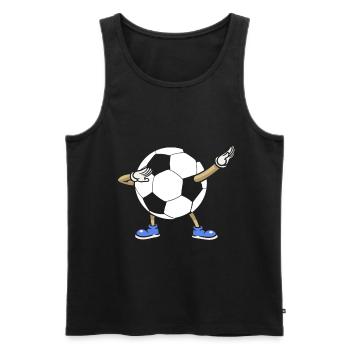 Vêtements de football drôles pour enfants - Débardeur bio Premium Homme - noir - Devant - AI Model Male 178 light (178cm)