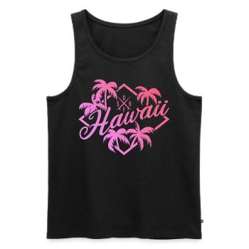 Hawaii Surf Pink - Männer Premium Bio Tank Top - Schwarz - Vorne - AI Model Male 178 light (178cm)