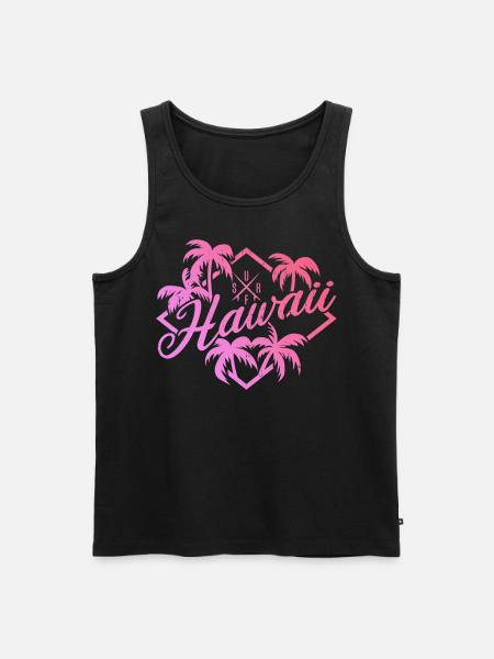 Hawaii Surf Pink - Men's Premium Organic Tank Top - black