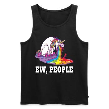 Ew People Einhorn - Männer Premium Bio Tank Top - Schwarz - Vorne - AI Model Male 178 light (178cm)