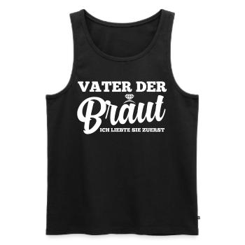 Vater Der Braut Heirat Hochzeit Junggesellinnenabs - Männer Premium Bio Tank Top - Schwarz - Vorne - Michal (187cm)