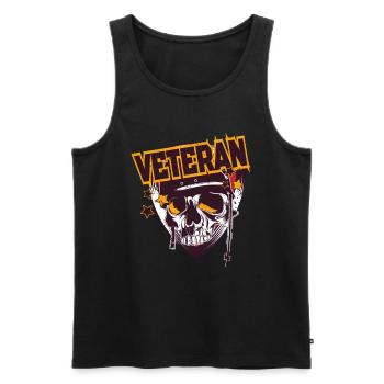 Veteran of the Army - Men's Premium Organic Tank Top - black - Front - AI Model Male 178 light (178cm)
