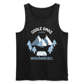 Coole Omas fahren Wohnmobil - Men's Premium Organic Tank Top - black - Front - AI Model Male 178 light (178cm)