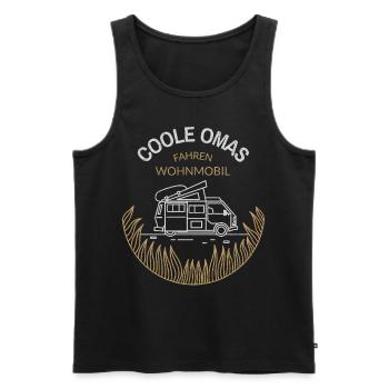 Coole Omas fahren Wohnmobil - Men's Premium Organic Tank Top - black - Front - AI Model Male 178 light (178cm)