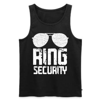 Ring Security Ringträger Heiraten Verlobung Heirat - Männer Premium Bio Tank Top - Schwarz - Vorne - Michal (187cm)