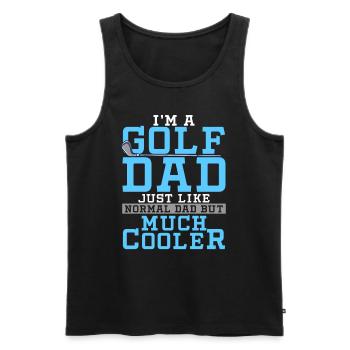 golf - Men's Premium Organic Tank Top - black - Front - AI Model Male 178 light (178cm)